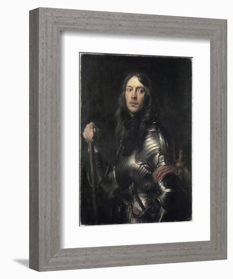 Portrait of an Armored Warrior-Sir Anthony Van Dyck-Framed Giclee Print