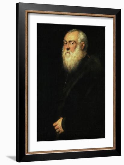 Portrait of an Elder Man with White Beard, circa 1570-Jacopo Robusti Tintoretto-Framed Giclee Print