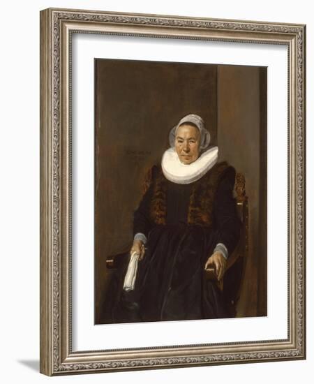 Portrait of an Elderly Woman, Traditionally Called Mevrouw Bodolphe, 1643-Frans Hals-Framed Giclee Print