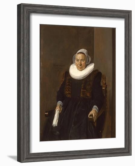 Portrait of an Elderly Woman, Traditionally Called Mevrouw Bodolphe, 1643-Frans Hals-Framed Giclee Print