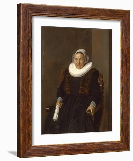 Portrait of an Elderly Woman, Traditionally Called Mevrouw Bodolphe, 1643-Frans Hals-Framed Giclee Print