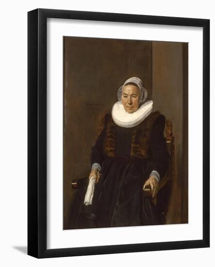 Portrait of an Elderly Woman, Traditionally Called Mevrouw Bodolphe, 1643-Frans Hals-Framed Giclee Print