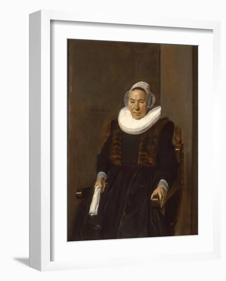 Portrait of an Elderly Woman, Traditionally Called Mevrouw Bodolphe, 1643-Frans Hals-Framed Giclee Print