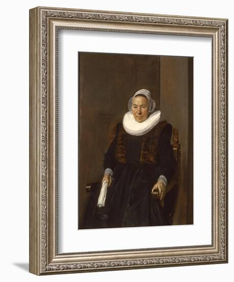 Portrait of an Elderly Woman, Traditionally Called Mevrouw Bodolphe, 1643-Frans Hals-Framed Giclee Print