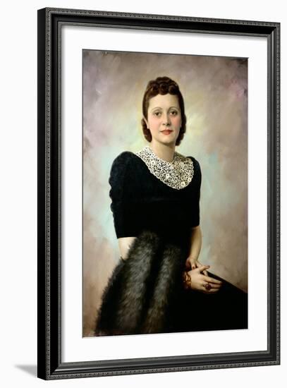 Portrait of an Elegant Lady, Late 1930S-null-Framed Giclee Print