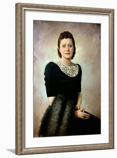 Portrait of an Elegant Lady, Late 1930S-null-Framed Giclee Print