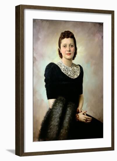 Portrait of an Elegant Lady, Late 1930S-null-Framed Giclee Print
