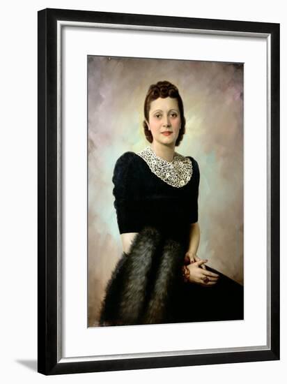 Portrait of an Elegant Lady, Late 1930S-null-Framed Giclee Print