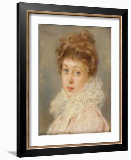 Portrait of an Elegant Woman-Konstantin Egorovich Makovsky-Framed Premium Giclee Print