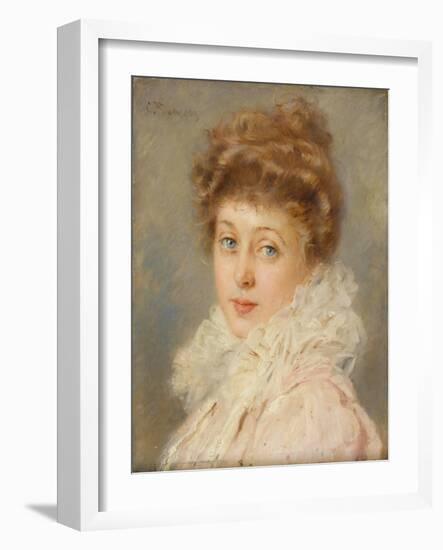 Portrait of an Elegant Woman-Konstantin Egorovich Makovsky-Framed Premium Giclee Print