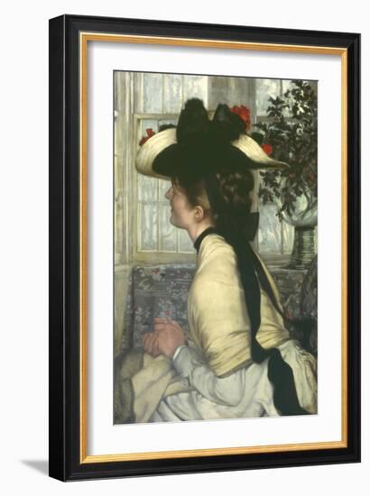 Portrait of an Elegant Young Woman-James Tissot-Framed Giclee Print