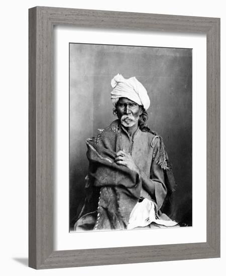 Portrait of an Indian Man, from 'The Costumes and People of India', C.1860s-Willoughby Wallace Hooper-Framed Photographic Print