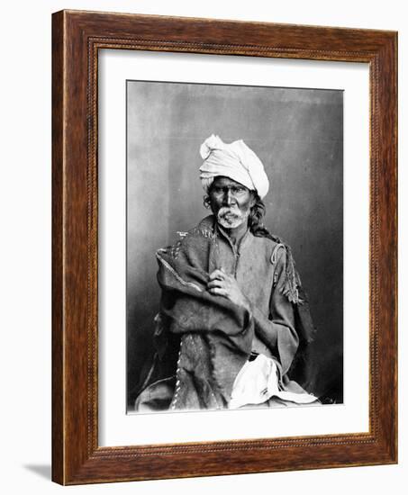 Portrait of an Indian Man, from 'The Costumes and People of India', C.1860s-Willoughby Wallace Hooper-Framed Photographic Print