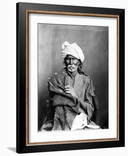 Portrait of an Indian Man, from 'The Costumes and People of India', C.1860s-Willoughby Wallace Hooper-Framed Photographic Print