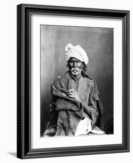 Portrait of an Indian Man, from 'The Costumes and People of India', C.1860s-Willoughby Wallace Hooper-Framed Photographic Print