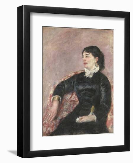 Portrait of an Italian Lady-Mary Cassatt-Framed Giclee Print