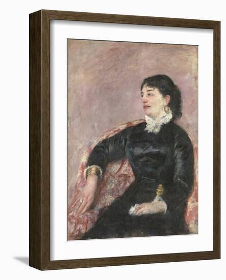 Portrait of an Italian Lady-Mary Cassatt-Framed Giclee Print
