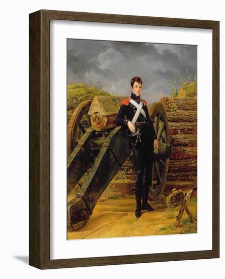 Portrait of an Officer in the Garde Nationale-Horace Vernet-Framed Giclee Print