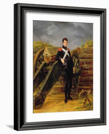 Portrait of an Officer in the Garde Nationale-Horace Vernet-Framed Giclee Print