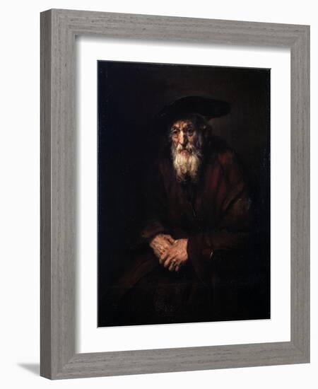 Portrait of an Old Jew, 1654-Rembrandt van Rijn-Framed Giclee Print