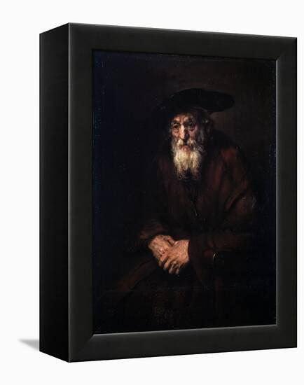 Portrait of an Old Jew, 1654-Rembrandt van Rijn-Framed Premier Image Canvas