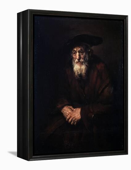 Portrait of an Old Jew, 1654-Rembrandt van Rijn-Framed Premier Image Canvas