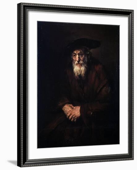 Portrait of an Old Jew, 1654-Rembrandt van Rijn-Framed Giclee Print