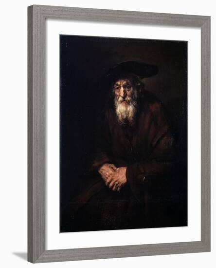 Portrait of an Old Jew, 1654-Rembrandt van Rijn-Framed Giclee Print