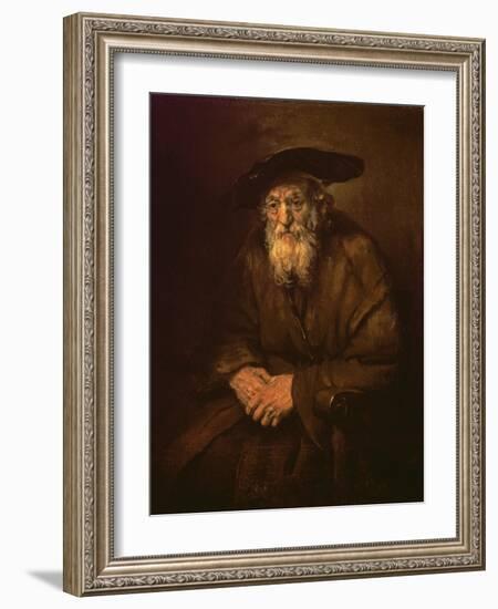 Portrait of an Old Jew-Rembrandt van Rijn-Framed Giclee Print