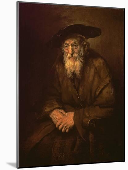 Portrait of an Old Jew-Rembrandt van Rijn-Mounted Giclee Print