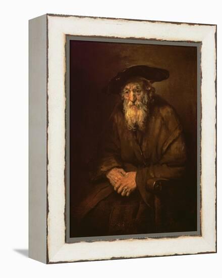 Portrait of an Old Jew-Rembrandt van Rijn-Framed Premier Image Canvas