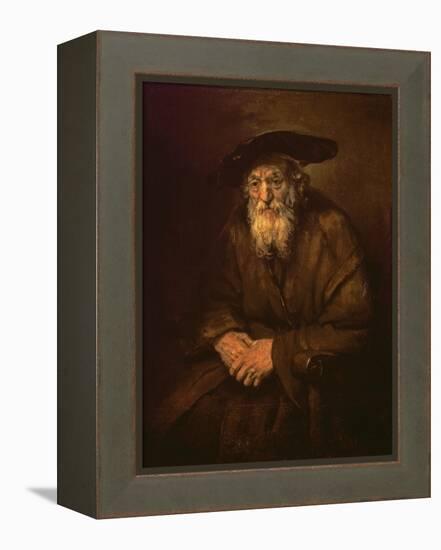 Portrait of an Old Jew-Rembrandt van Rijn-Framed Premier Image Canvas