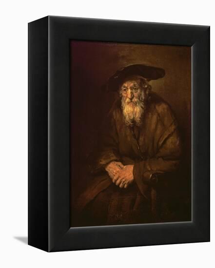 Portrait of an Old Jew-Rembrandt van Rijn-Framed Premier Image Canvas