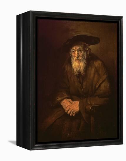 Portrait of an Old Jew-Rembrandt van Rijn-Framed Premier Image Canvas