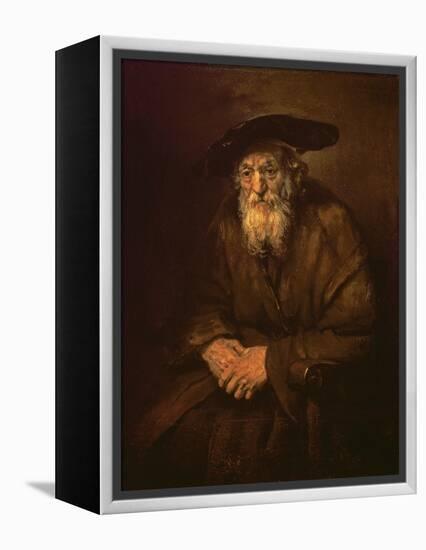 Portrait of an Old Jew-Rembrandt van Rijn-Framed Premier Image Canvas