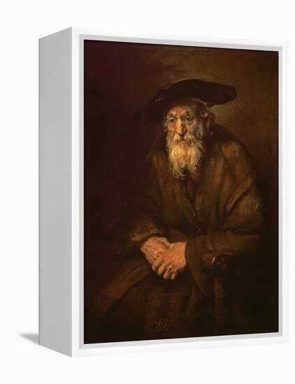 Portrait of an Old Jew-Rembrandt van Rijn-Framed Premier Image Canvas