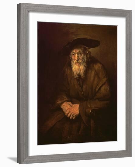 Portrait of an Old Jew-Rembrandt van Rijn-Framed Giclee Print