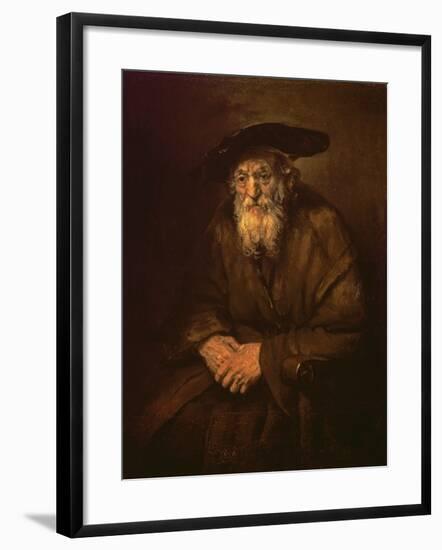 Portrait of an Old Jew-Rembrandt van Rijn-Framed Giclee Print