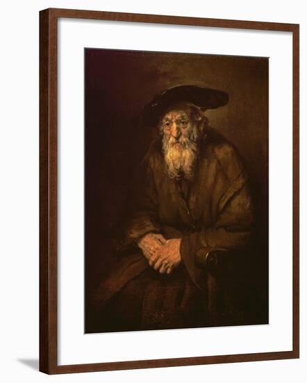 Portrait of an Old Jew-Rembrandt van Rijn-Framed Giclee Print