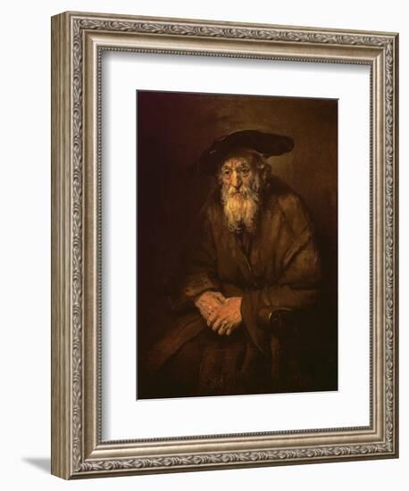 Portrait of an Old Jew-Rembrandt van Rijn-Framed Giclee Print