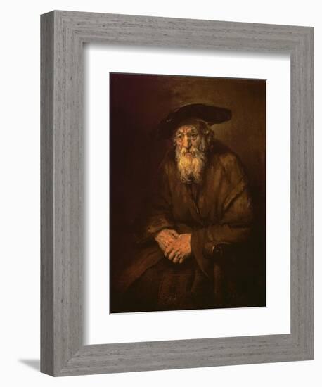 Portrait of an Old Jew-Rembrandt van Rijn-Framed Giclee Print