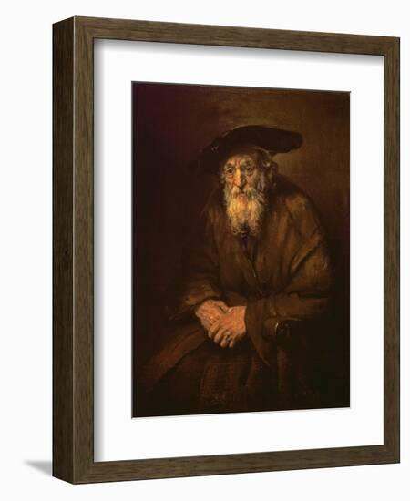 Portrait of an Old Jew-Rembrandt van Rijn-Framed Giclee Print