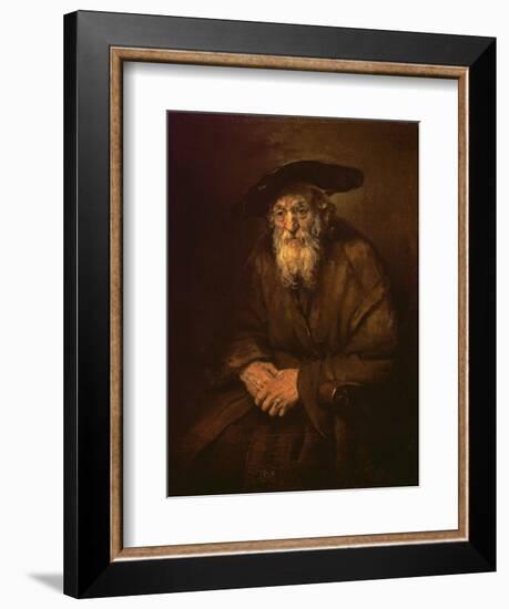 Portrait of an Old Jew-Rembrandt van Rijn-Framed Giclee Print