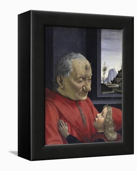 Portrait of an Old Man and His Grandson-Domenico Ghirlandaio-Framed Premier Image Canvas