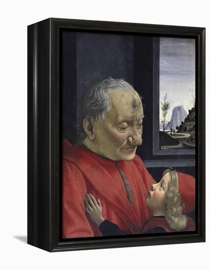 Portrait of an Old Man and His Grandson-Domenico Ghirlandaio-Framed Premier Image Canvas