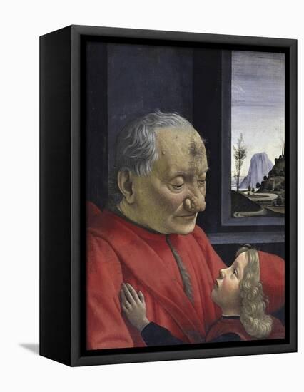 Portrait of an Old Man and His Grandson-Domenico Ghirlandaio-Framed Premier Image Canvas