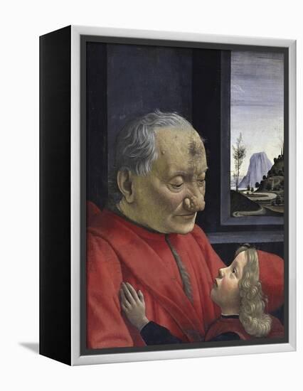 Portrait of an Old Man and His Grandson-Domenico Ghirlandaio-Framed Premier Image Canvas