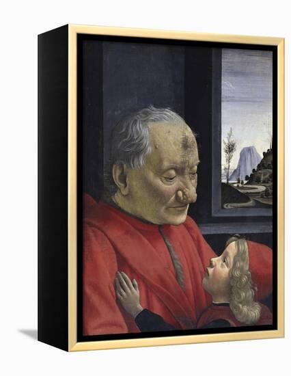 Portrait of an Old Man and His Grandson-Domenico Ghirlandaio-Framed Premier Image Canvas