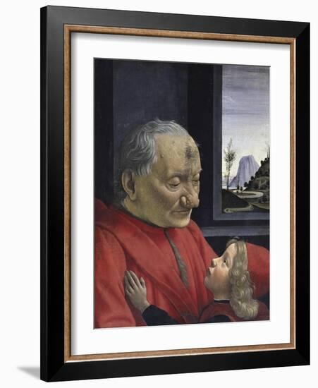 Portrait of an Old Man and His Grandson-Domenico Ghirlandaio-Framed Giclee Print