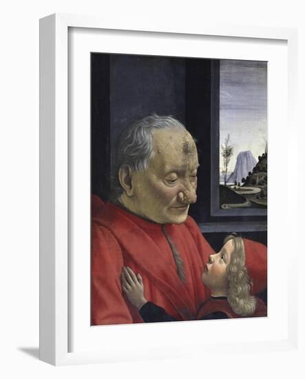 Portrait of an Old Man and His Grandson-Domenico Ghirlandaio-Framed Giclee Print